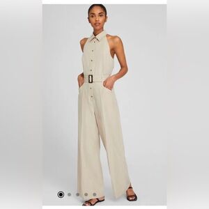 Club Monaco khaki jumpsuit. Size 2. Almost brand new.